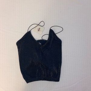 Sparkly green tank top